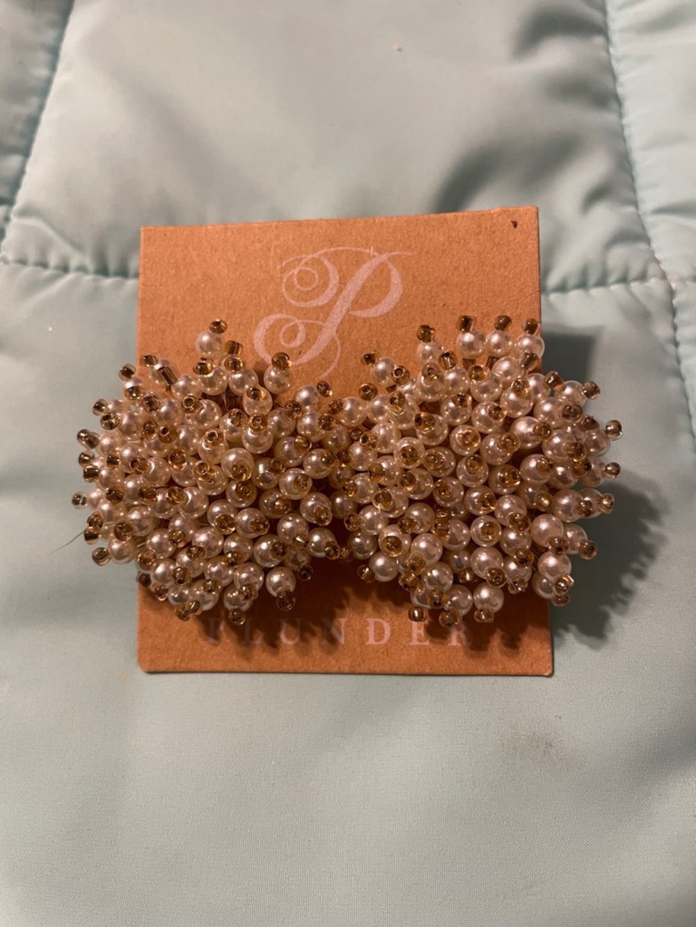 Plunder- Pearl Cluster Statement Clip-On Earrings